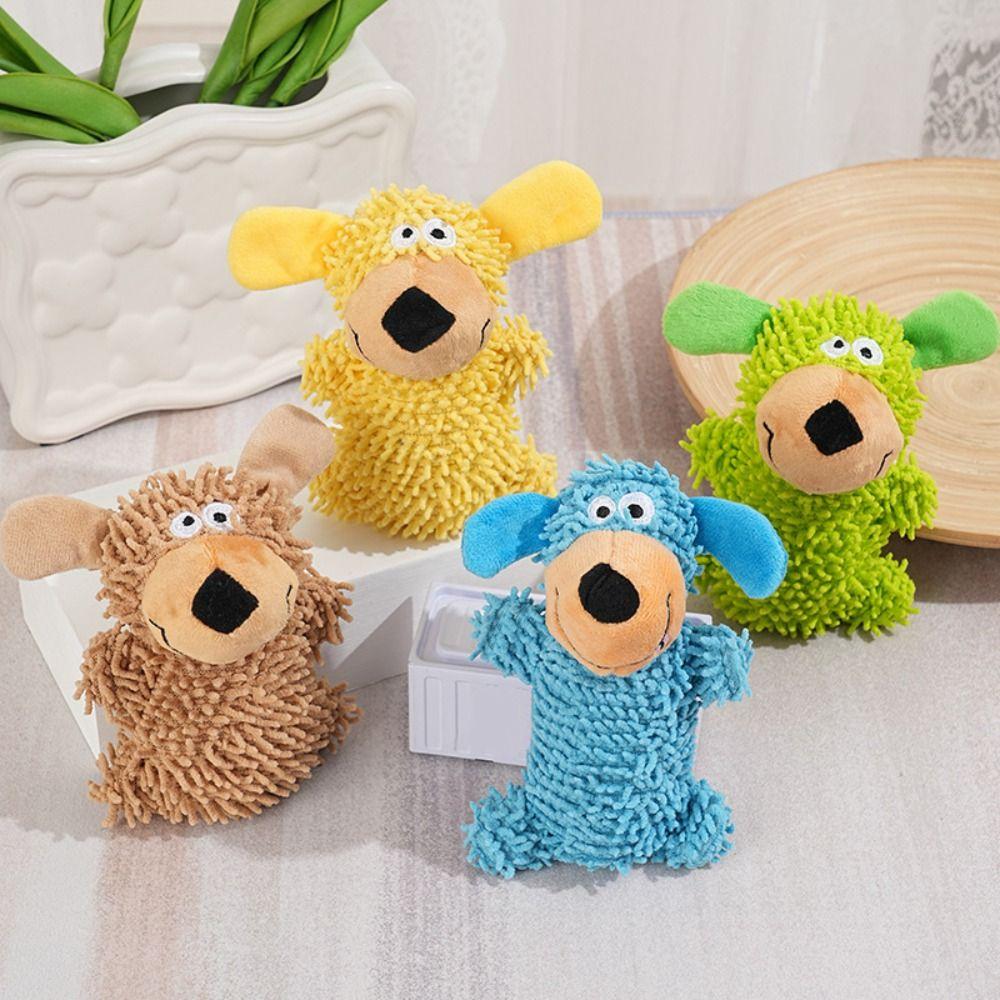 Cartoon Pet Shake Sound Toy Creative Pet Chew Plush Toy Pet Supplies Cleaning Tooth Chew Toy  Gift