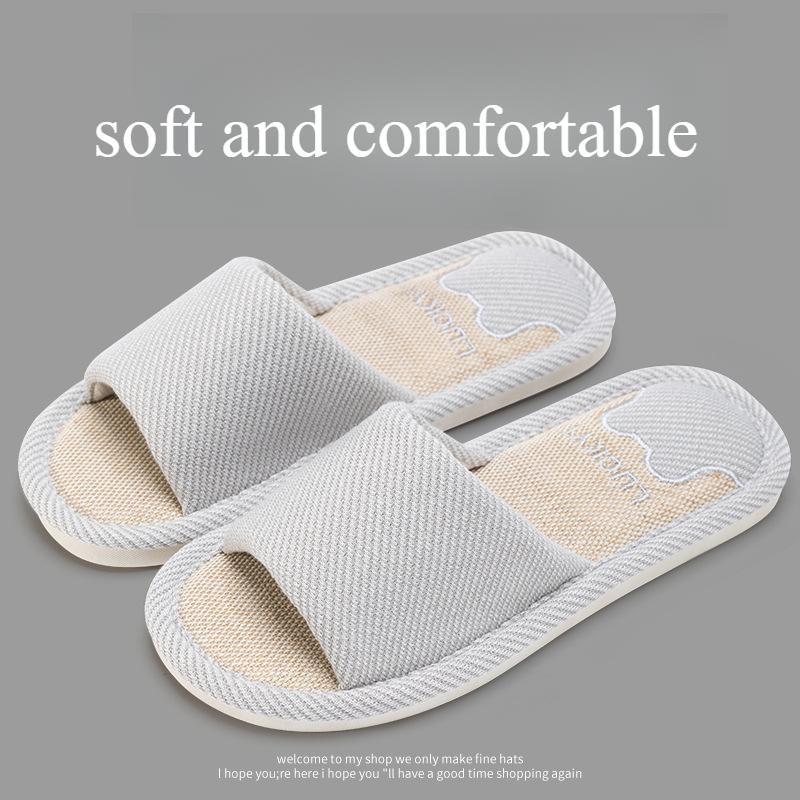 Linen sandals for women, anti slip for outdoor wear, quiet for summer indoor wear,, cotton and linen slippers for women, spring and autumn styles