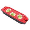 Triple Bubble Level Mini Portable with Magnetic Base 1mm Accuracy Large Bubbles Plastic 15cm