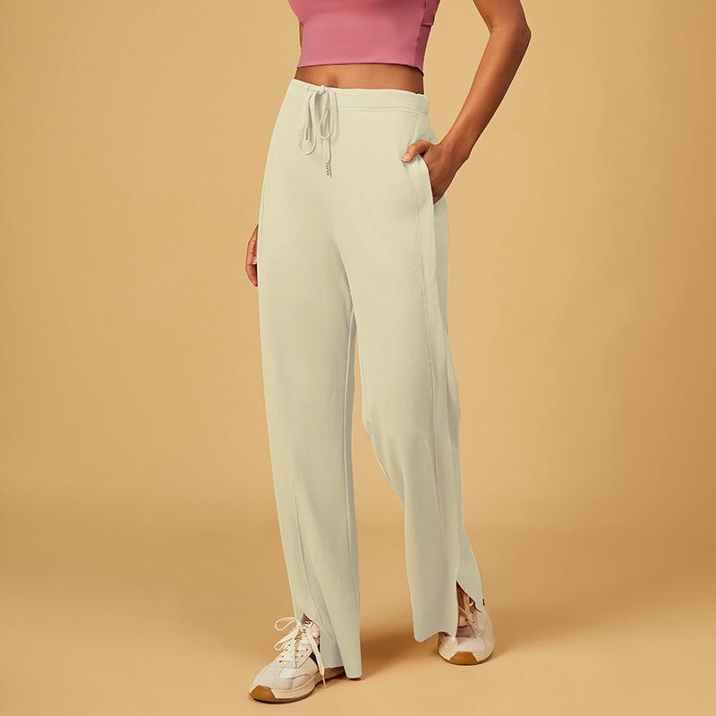 

Women s Loose Drape High Waist Wide Leg Yoga Pants - Trendy Summer Fitness Casuals Medium (M) белый