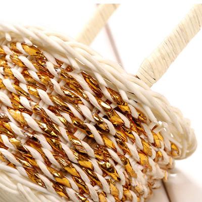 1Pc Woven Flower Basket Hand-Held Basket Wedding Party Decorative Basket