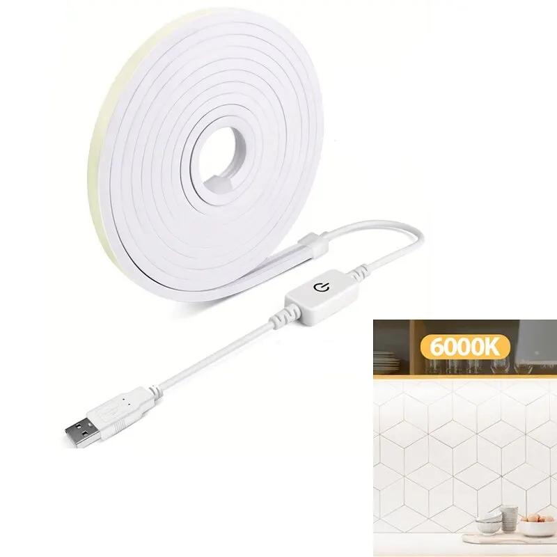 Touch Sensor Neon LED Strips USB 5V Dimmable 120LED/M DIY Home Decor Flexible Tape Neon Signs Belt Waterproof Lighting Lamp
