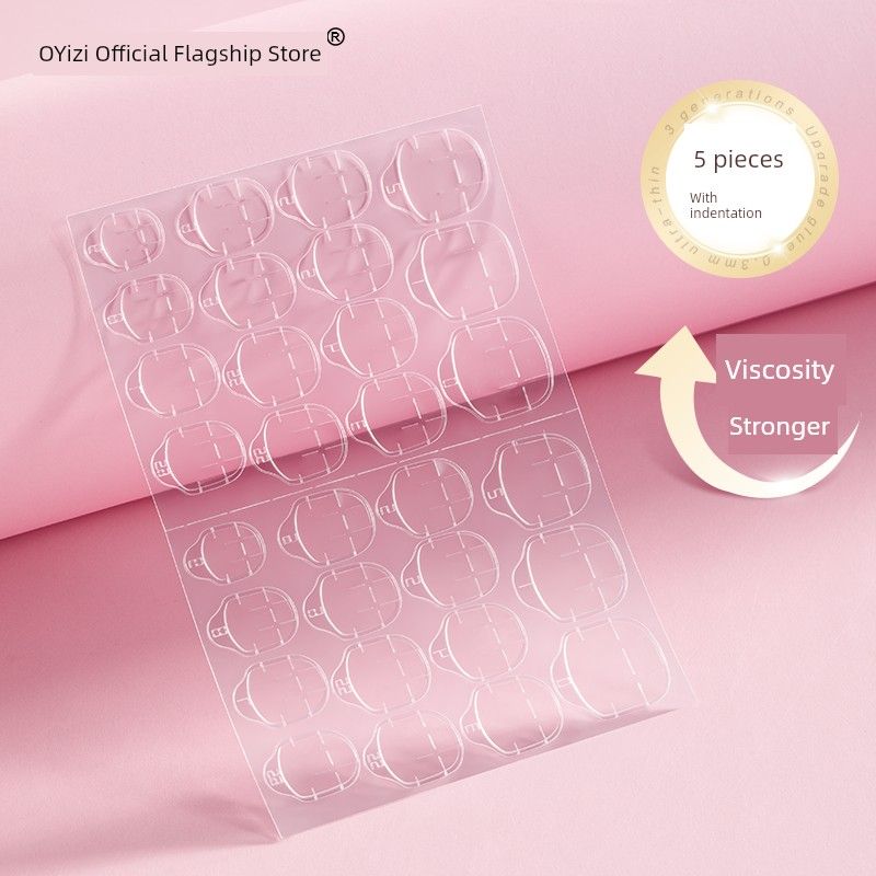 

Ouyizi Jelly Glue Ultra-Thin Wearable Nail Special Yellow Glue Super Adhesive Solid No-Bake Nail Art Stickers Special Glue for Nails [Powder Glue] 5 Pieces (150 Stickers in Total)
