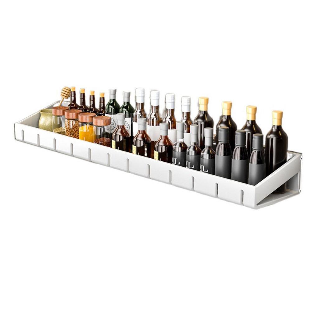 Wall Mounted Spice Storage Rack Non-Punching Condiment Rack  Bathroom