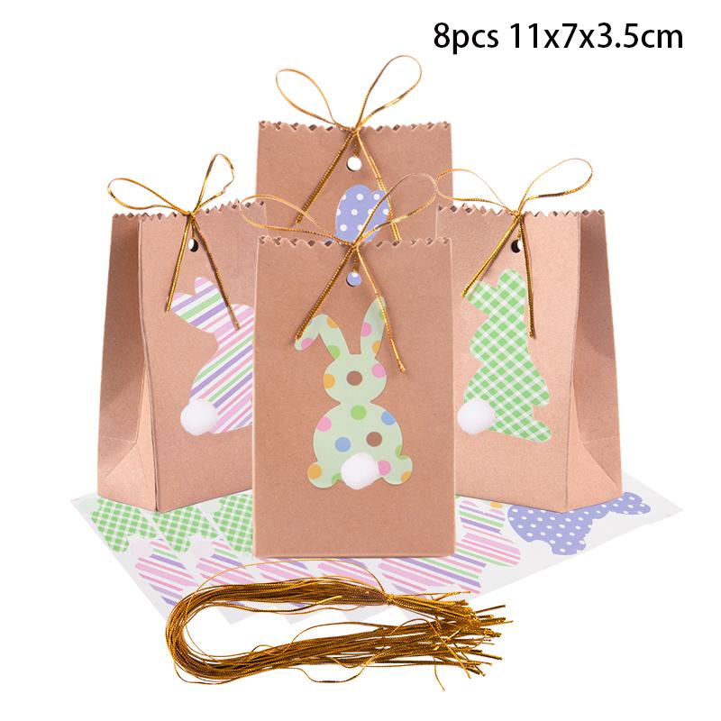 

Easter Paper Gift Bags for Kids Bunny Egg Cookie Candy Treat Bags Easter children Birthday Party Favors Gift boxes Wrapping as photo