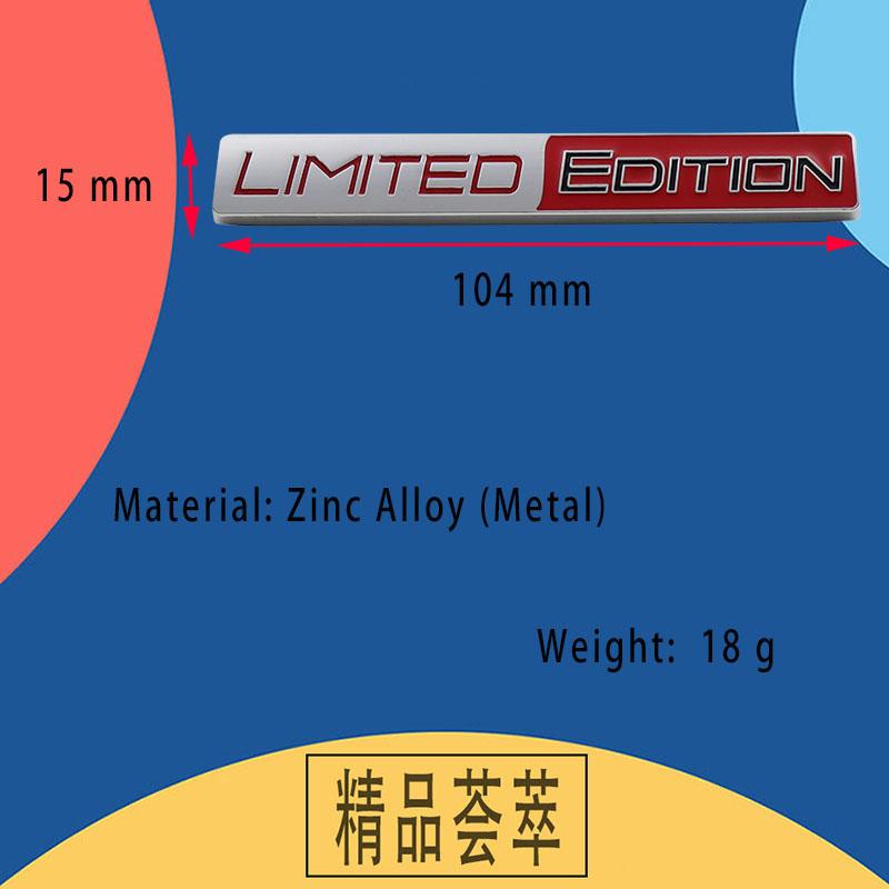 Stilizare Auto 3D Metal Ediție Limitată Emblema Decorativă Adezivă Insignă Portbagaj Spate Autocolant Aripă Decal Caroserie Accesorii Auto Plăcuță de Identificare