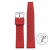 Fluorkautschukarmband, 20 mm, 22 mm, Schnellverschluss, sportlich, wasserdicht, atmungsaktiv, Löcher, FKM-Fluorkautschuk-Ersatzarmband für Männer und Frauen