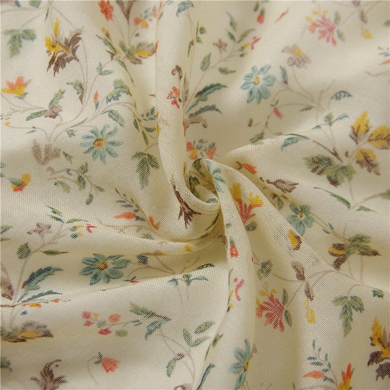 Japanese Cotton Linen Floral Color Block Scarf & Shawl - Spring/Summer
