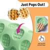 QELEG 2pcs Silicone Wax Melt Molds, 18 Cavities Mini Eggo Waffle Mold for Cookie, Chocolate, Candy and Gummy Mold