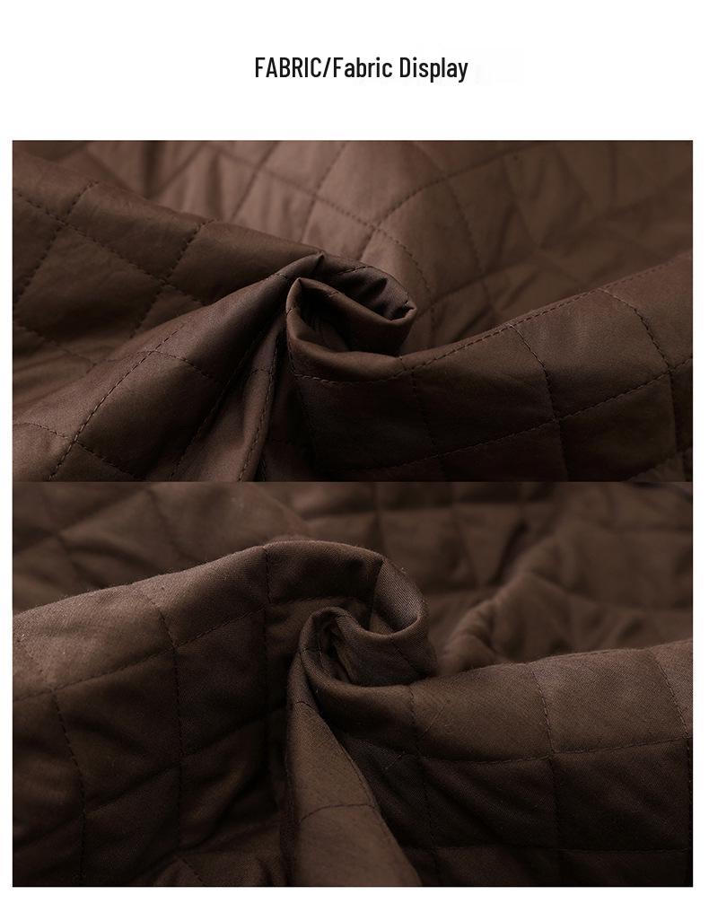 Women's 2024 Autumn/Winter Hooded Cotton Jacket – Loose, Quilted Diamond Pattern, Casual Fashion for Middle-Aged Moms