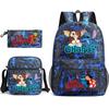 Large Capacity Schoolbag with Shoulder Strap; Student Three-piece Pencil Case Set