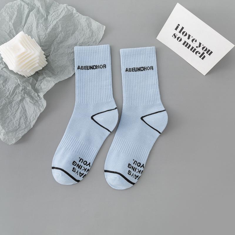 Trendige Baumwoll-Buchstaben-Socken - Hip Hop Wadenhoch, Unisex Sportsocken für Damen & Herren