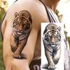 1 Sheet Realistic Fake Tiger Temporary Tattoos Sticker For Men Women Adults Water Transfer Transferable Tattoo Sleeve Waist Arm