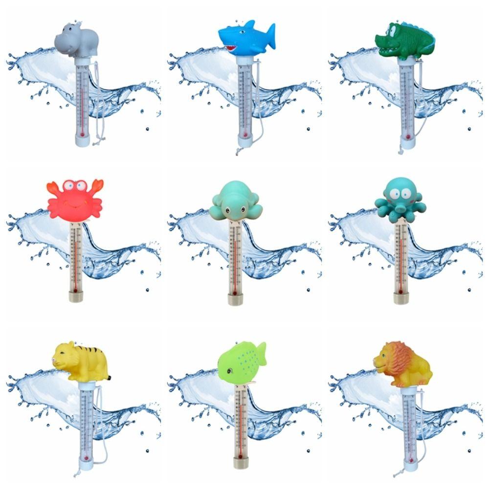 PVC Pool Wassertemperaturmesser Cartoon Tiere Schwimmbad Thermometer Wasserdicht Genaues Thermometer Schwimmen
