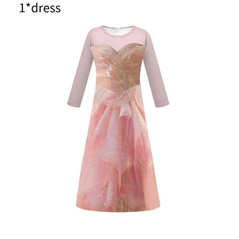 

Enchanting Wicked Halloween Cosplay Costume For Girls Fantasy Witch Party Wear Glinda,120cm/47.24in