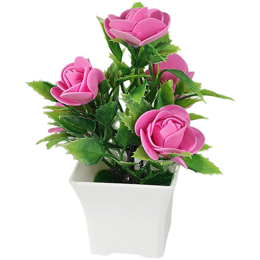

15*11cm Simulated Flower Pot Decorative Home Accessories Flower Decor Photo Prop Decor Flexible Material No Watering Needed розы красного