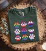 Pride Paw Print Shirt, LGBTQ Pet Lover Tee, Rainbow Flag Animal T-Shirt Unisex T-Shirt