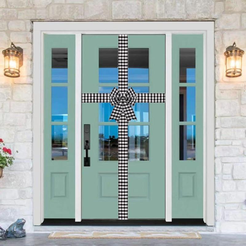 

Christmas Day Decorative Pendant Cabinet Door Window Door Hanging Cabinet Pendant Decorative Christmas Decorative Ribbon Webbing чёрный