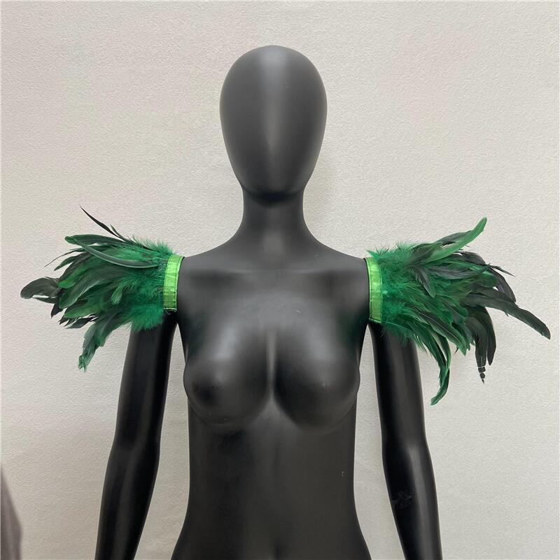 Gothic Halloween Masquerade Feather Shawl Costume Accessory