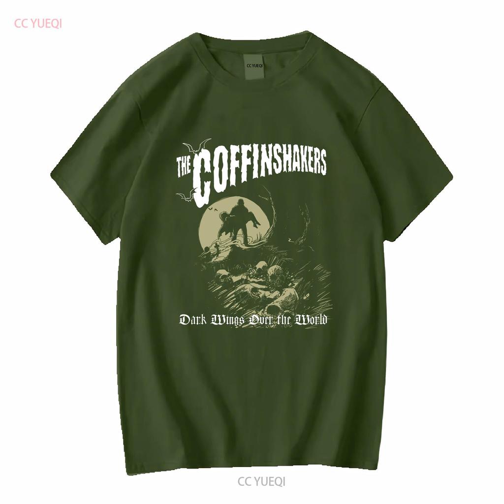 The Coffinshakers Dark Wings V2 Band poster album cover T shirt all sizes S 5XL vintage Washed Stylish homme fashion Stretched