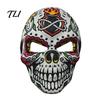 Scary Skeleton Face Masque Day of The Dead Skull Masque, Halloween Sugar Full Haunted House Cosplay Accessories Masquerade Party Accessory