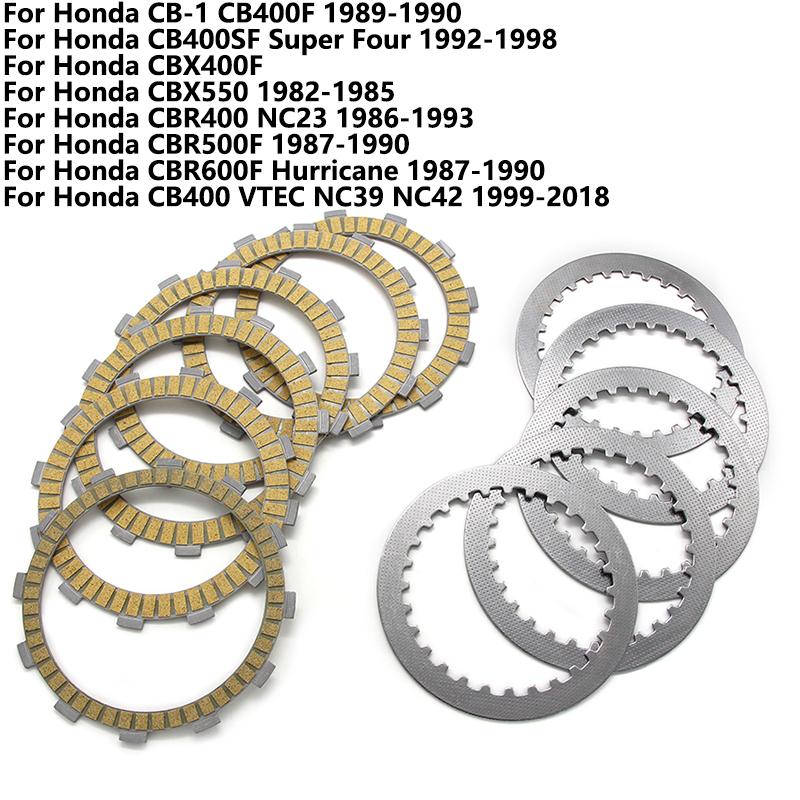 MOTOR Clutch Friction Disc Plate Kit For Honda CB400F CB400SF Super Four CBX400F CBX550 CBR400 CBR500F CBR600F Hurricane   CB400