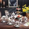 British Royal Bone China Coffee Cup and Saucer Set, Luxury Tea Cup Set for Espresso, Latte & Afternoon Tea