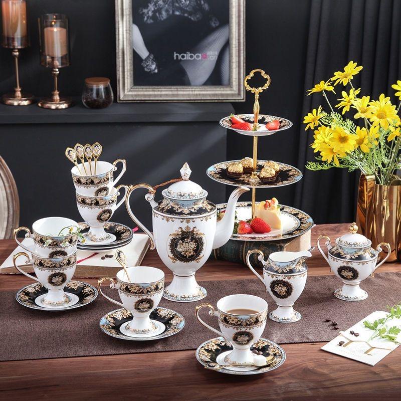 British Royal Bone China Coffee Cup and Saucer Set, Luxury Tea Cup Set for Espresso, Latte & Afternoon Tea