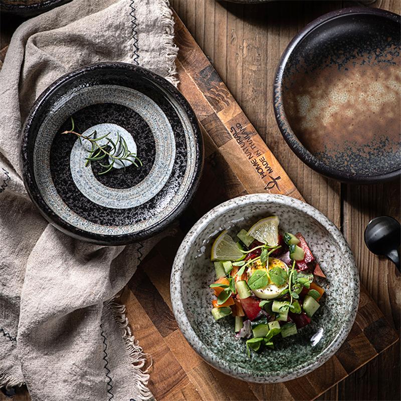 14cm  sell Creative retro ceramic sushi dishes tray Sauce Chili pepper snacks small dishes gold plates set dinner dishes sets