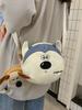 Nylon Cartoon Dog Shoulder Bag For Girls With Zipper Closure And Mobile Pocket