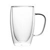 High Borosilicate Glass Double Layer Glass Cups Heat Resistant Transparent Coffee Cup with Handle Cups Bar Drinkware Lover Gift
