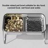 Anti Slip Pet High Footed Bowl Stainless Steel Pet Water Feeder Container  Wet Dry Food