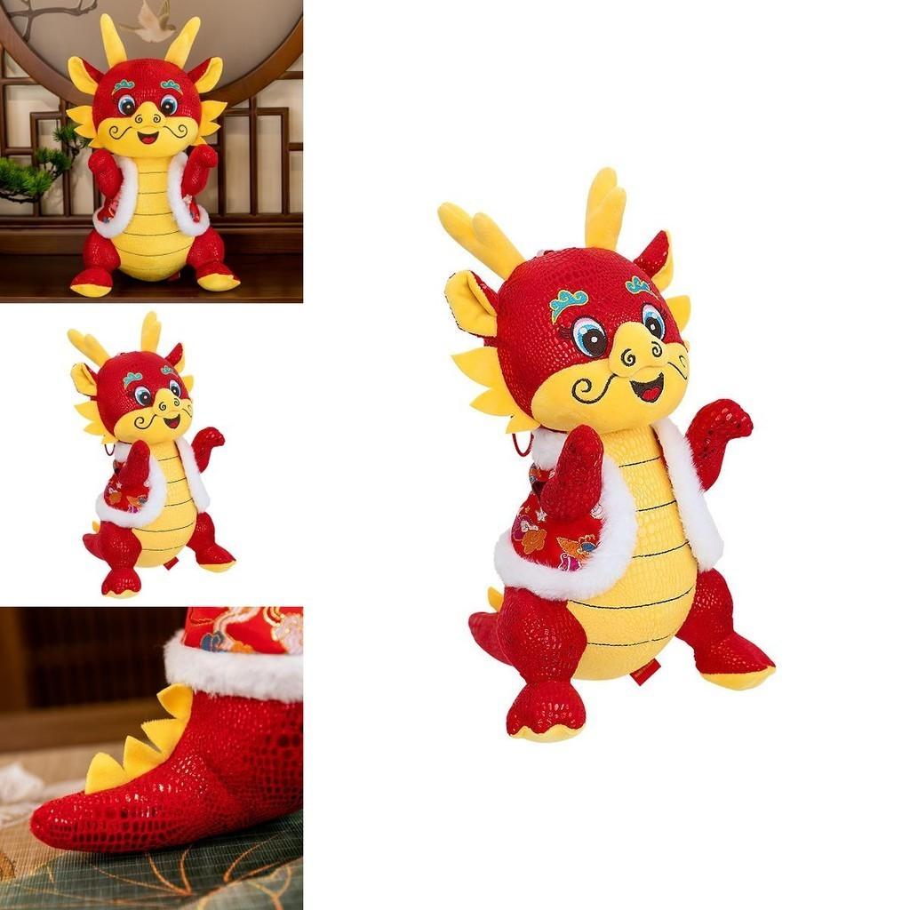 2024 Dragon Year Plush Toy Tang Costume Dragon Zodiac Doll With Custom Logo Good Luck Mascot