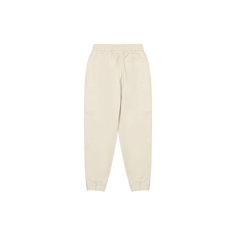 MLB Solid Color Straight Leg Cuffed Casual Pants Men Bottoms Beige 3LWP00124-50BGL