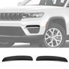 2X Blackened Front Fog Light Lamp Guard Cover Trim for Jeep Grand Cherokee 2024+