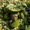 Mangeoire à oiseaux Orang-outan Vert, Mangeoire à oiseaux murale d'extérieur, Sculpture de jardin Mangeoire pour oiseaux sauvages, Mangeoire à oiseaux décorative pour jardin Arbre Clôture Mur