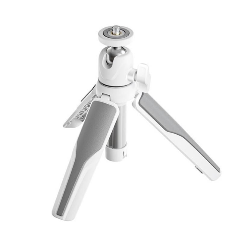 Compact Adjustable Phone Tripod Stand Multiple Angle Shoot Aluminum Alloy Base Universal Compatibility For Photography белый