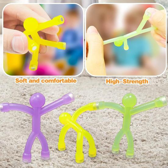 6Pcs Magnetic People Figure Fidget Toy Portable Stress Relief Colorful Magnetic Men