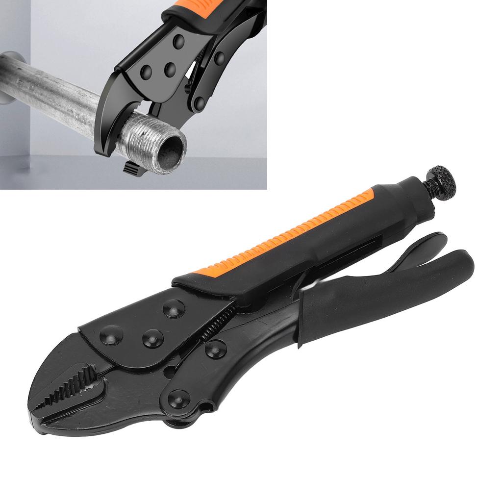 Locking Pliers Curved Jaw Wr Resistant Teeth Anti Slip Handle Portable Pliers with Screw