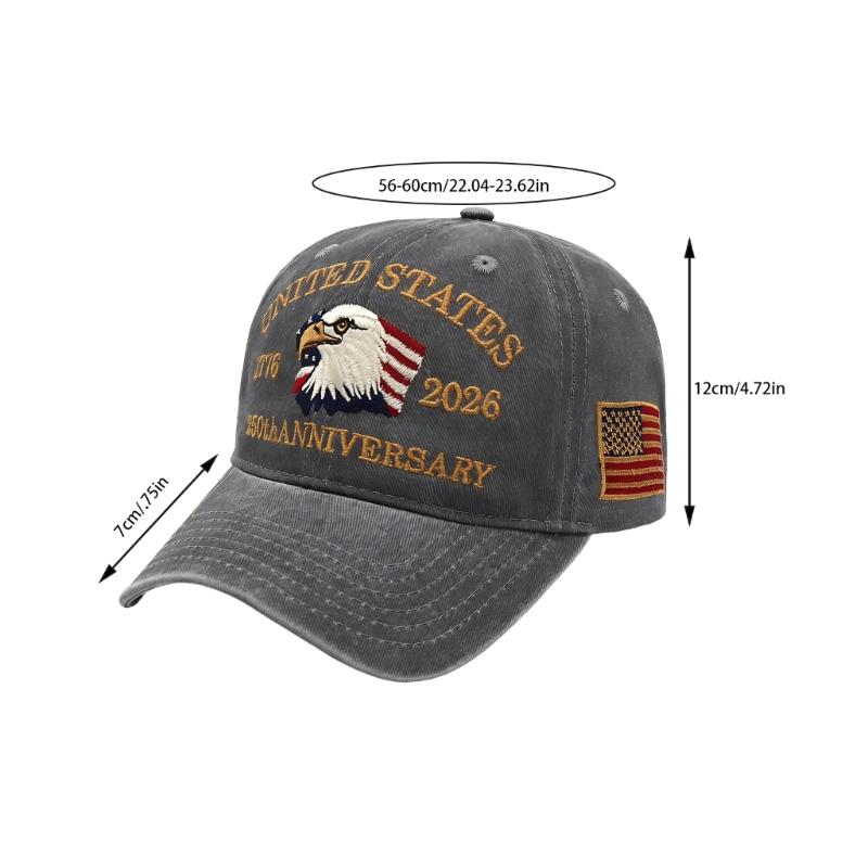 Breathable Baseball Cap For Outdoor Activities 250th Anniversary Of American Independence Lightweight Design