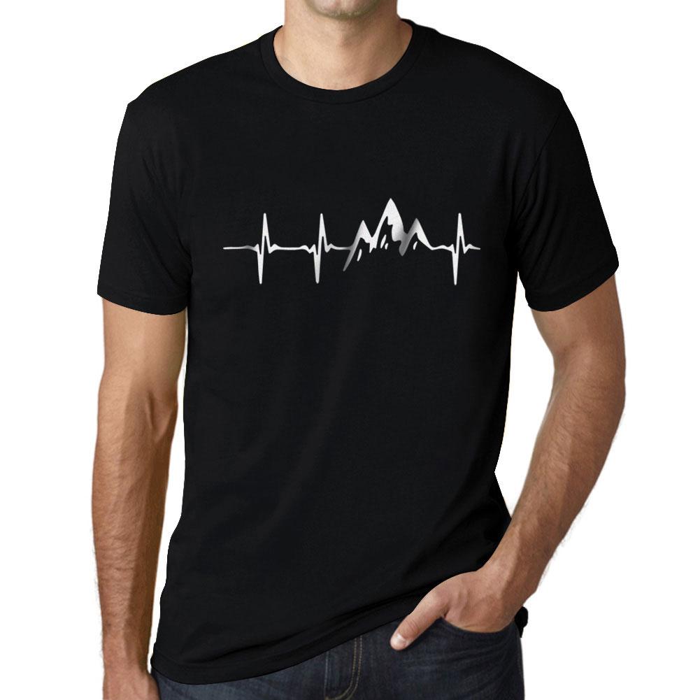Ultrabasic Homme T-shirt Graphique Rythme Cardiaque De Montagne