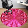 1pc Abstract Pattern Carpet for Office Non-Slip, Round Carpet, Soft & Comfortable, Carpet for Office, Lightweight Round Floor Mat