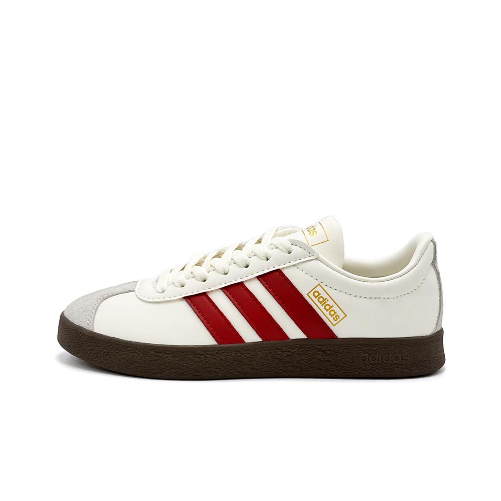 Adidas VL COURT 2.0 Flame Frost Abrasion Resistant Low top Skateboard Shoes Unisex White JI0497(Team471-0.2)