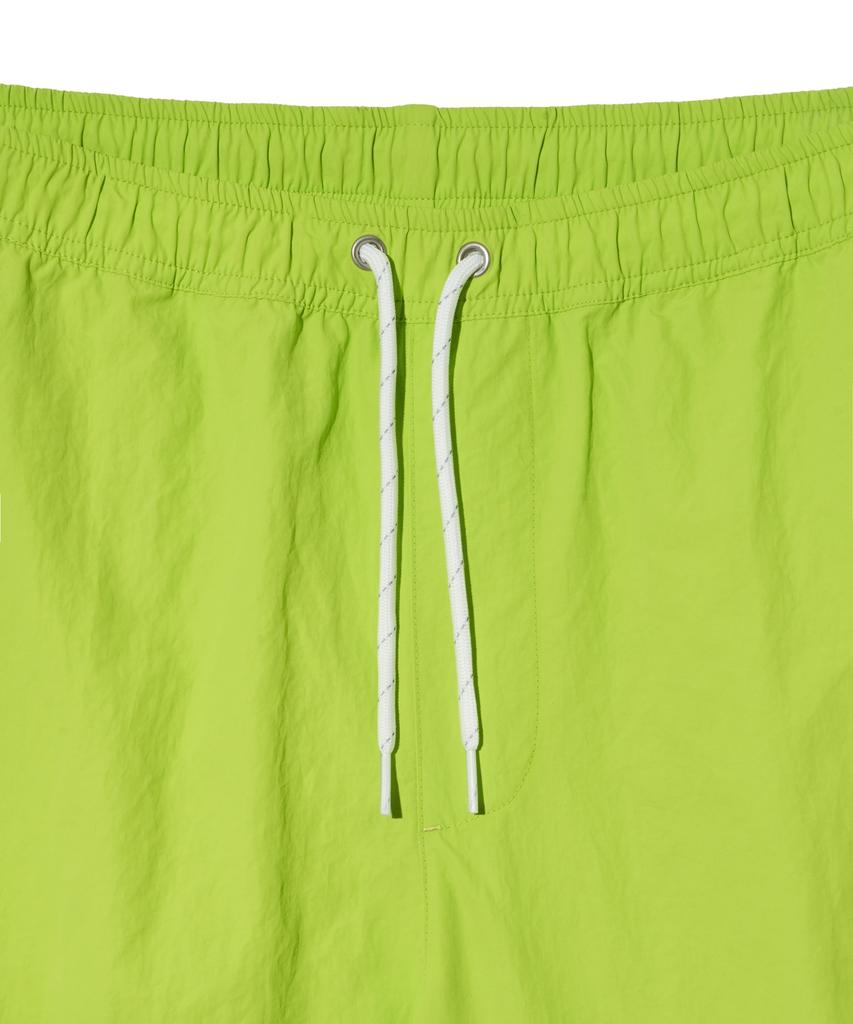 YALE Nylon Small Arch Logo Beach Shorts Lemon Yellow