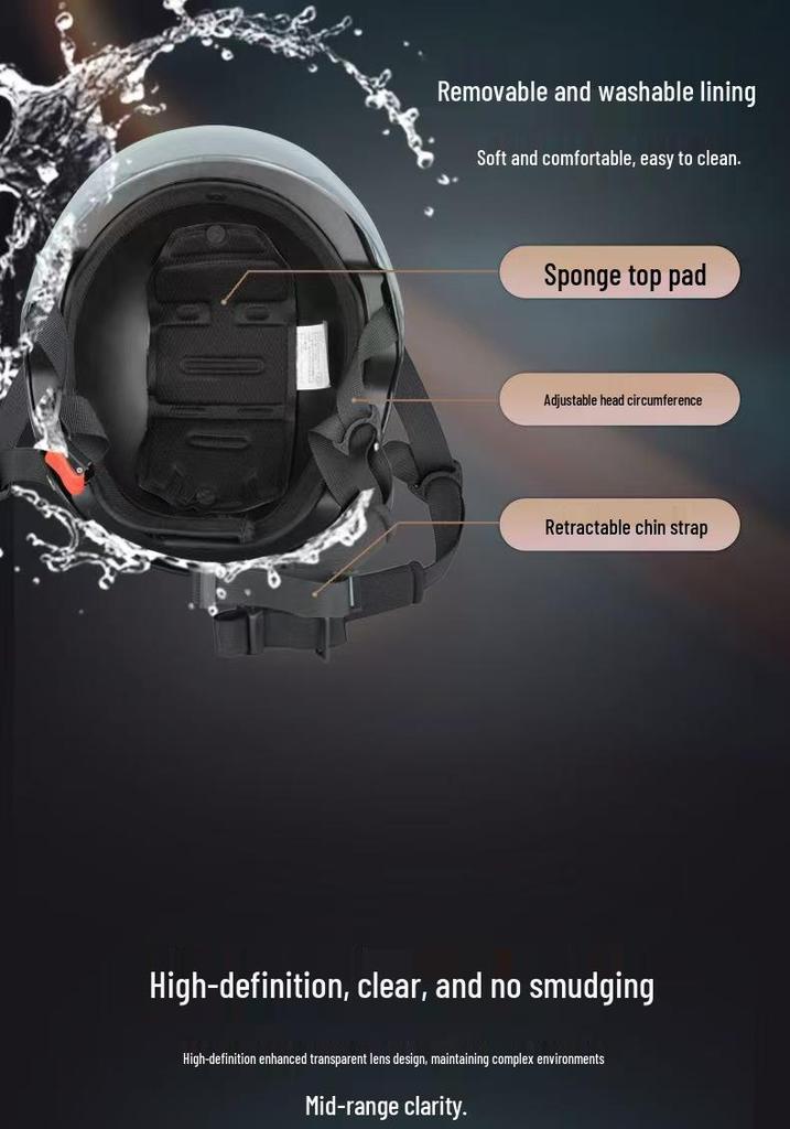 3C Certified Summer Motorcycle Half-Helmet for Men & Women, with Sun Protection, Universal All-Season Riding Hat