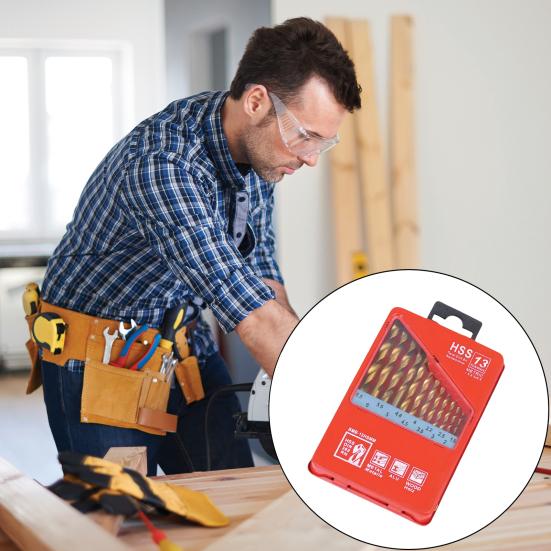 Bohrer-Set Rostfrei Korrosionsbeständig Titanbeschichtung Weit verbreitet Hochbelastbar Spiralbohrer