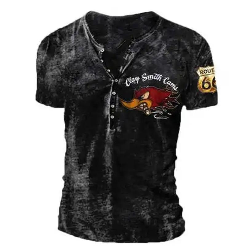 Vintage Taste V-ausschnitt männer T Shirt Drucken Kurzarm Gothic Punk T Shirt Für Männer Übergroße Tops T Shirt Männer streetwear