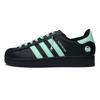 Originals Superstar 2 Abrasion Resistant Low Top Skateboard Shoes Unisex Black Green JI0079(Team865-)