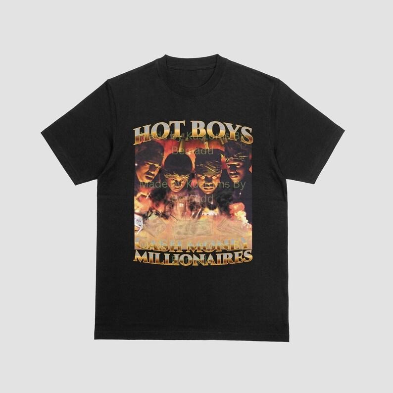 Hot Boys, Cash Money Millionaires T-shirt In Black, White, and Now Red Hip Hop Streetwear Oversized Tshirt Short Sleeve Casual Clothing