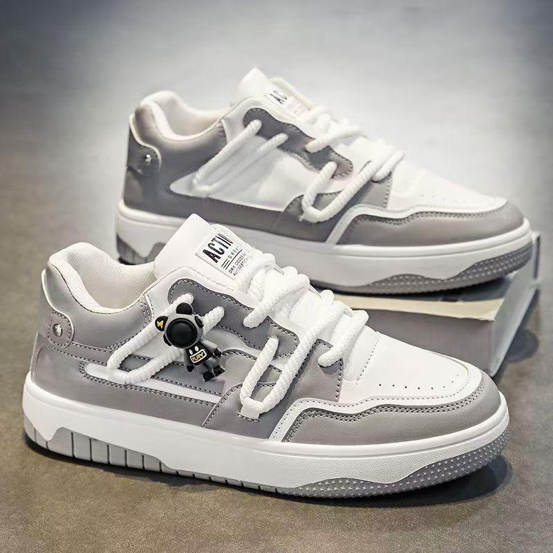 New Winter Men's Skate Shoes, Trendy Versatile Thick Sole Casual Sneakers for Teenagers